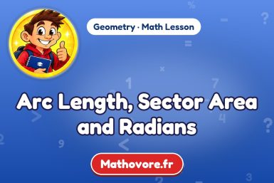 Arc Length, Sector Area and Radians – Geometry math lesson