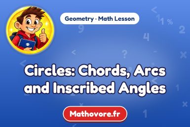 Circles: Chords, Arcs and Inscribed Angles – Geometry math lesson