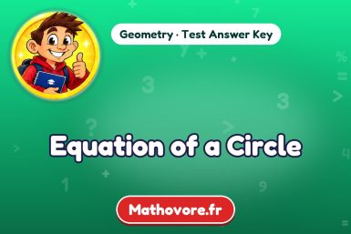 Equation of a Circle – Geometry math test answer key