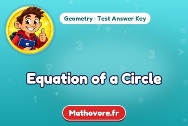 Equation of a Circle – Geometry math test answer key