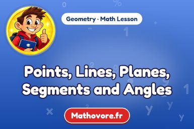 Points, Lines, Planes, Segments and Angles – Geometry math lesson