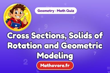 Cross Sections, Solids of Rotation and Geometric Modeling – Geometry math quiz