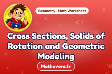 Cross Sections, Solids of Rotation and Geometric Modeling – Geometry math worksheet