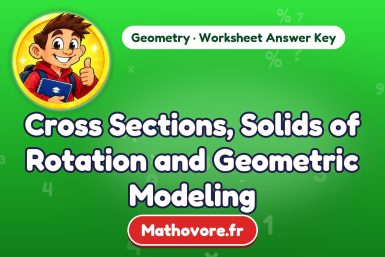 Cross Sections, Solids of Rotation and Geometric Modeling – Geometry math worksheet answer key