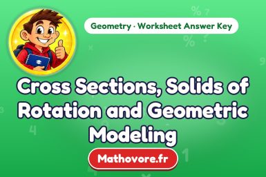 Cross Sections, Solids of Rotation and Geometric Modeling – Geometry math worksheet answer key