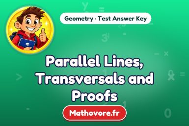 Parallel Lines, Transversals and Proofs – Geometry math test answer key