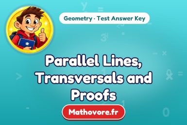 Parallel Lines, Transversals and Proofs – Geometry math test answer key