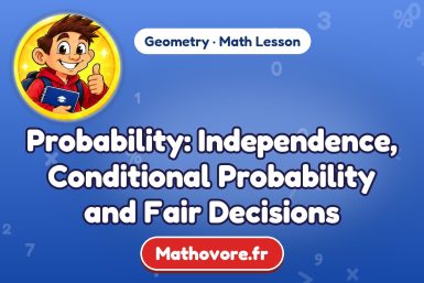 Probability: Independence, Conditional Probability and Fair Decisions – Geometry math lesson