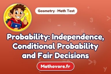 Probability: Independence, Conditional Probability and Fair Decisions – Geometry math test