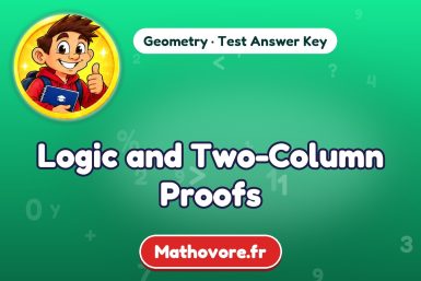 Logic and Two-Column Proofs – Geometry math test answer key