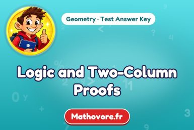 Logic and Two-Column Proofs – Geometry math test answer key