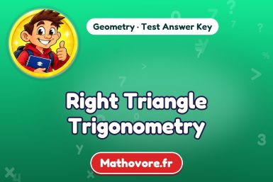 Right Triangle Trigonometry – Geometry math test answer key