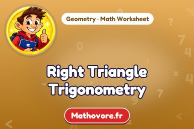 Right Triangle Trigonometry – Geometry math worksheet