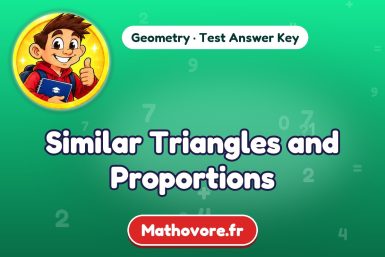 Similar Triangles and Proportions – Geometry math test answer key