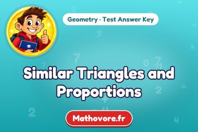 Similar Triangles and Proportions – Geometry math test answer key