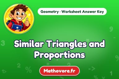 Similar Triangles and Proportions – Geometry math worksheet answer key