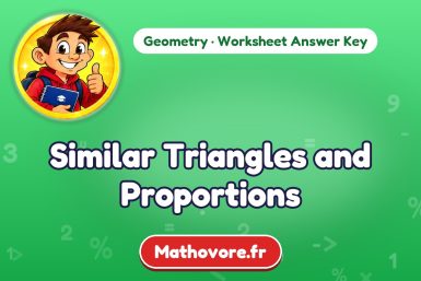 Similar Triangles and Proportions – Geometry math worksheet answer key