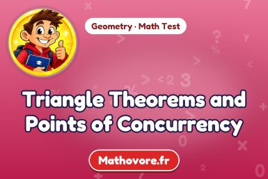 Triangle Theorems and Points of Concurrency – Geometry math test