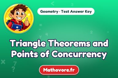 Triangle Theorems and Points of Concurrency – Geometry math test answer key