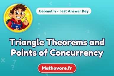 Triangle Theorems and Points of Concurrency – Geometry math test answer key