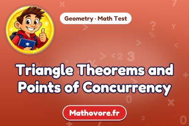 Triangle Theorems and Points of Concurrency – Geometry math test