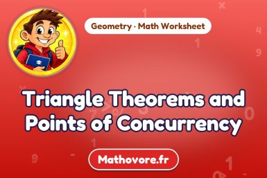 Triangle Theorems and Points of Concurrency – Geometry math worksheet