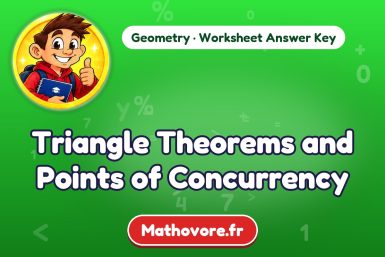 Triangle Theorems and Points of Concurrency – Geometry math worksheet answer key