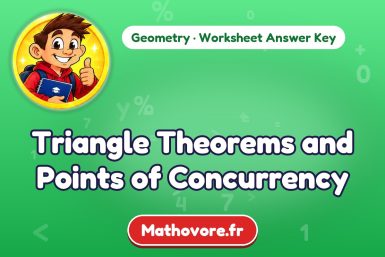 Triangle Theorems and Points of Concurrency – Geometry math worksheet answer key