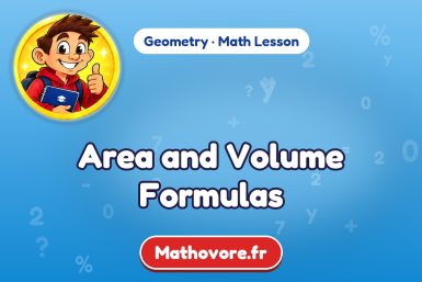 Area and Volume Formulas – Geometry math lesson