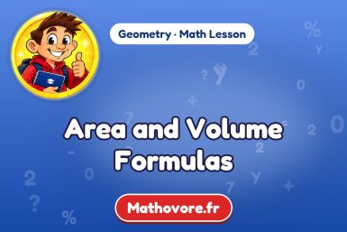 Area and Volume Formulas – Geometry math lesson