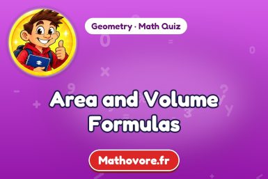 Area and Volume Formulas – Geometry math quiz