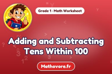 Adding and Subtracting Tens Within 100 – Grade 1 math worksheet