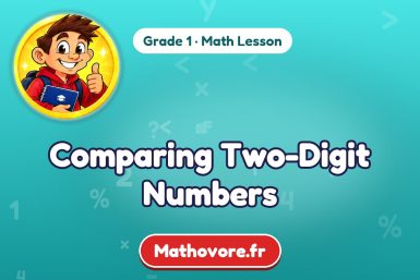 Comparing Two-Digit Numbers – Grade 1 math lesson