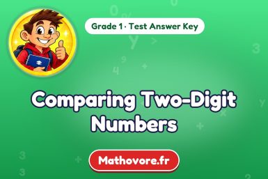 Comparing Two-Digit Numbers – Grade 1 math test answer key
