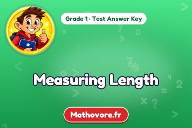 Measuring Length – Grade 1 math test answer key