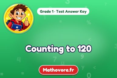 Counting to 120 – Grade 1 math test answer key