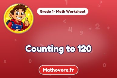 Counting to 120 – Grade 1 math worksheet