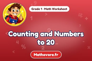 Counting and Numbers to 20 – Grade 1 math worksheet