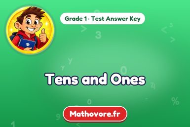 Tens and Ones – Grade 1 math test answer key
