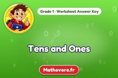 Tens and Ones – Grade 1 math worksheet answer key