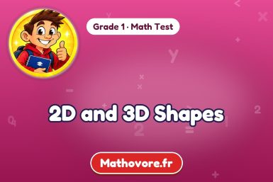 2D and 3D Shapes – Grade 1 math test