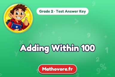 Adding Within 100 – Grade 2 math test answer key