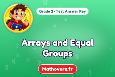 Arrays and Equal Groups – Grade 2 math test answer key