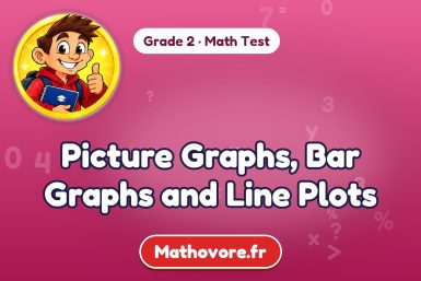 Picture Graphs, Bar Graphs and Line Plots – Grade 2 math test