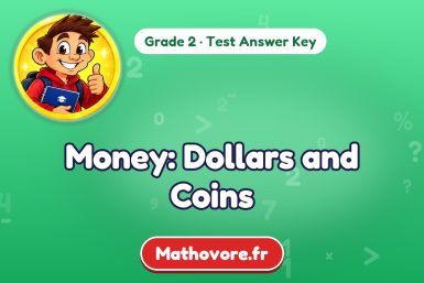 Money: Dollars and Coins – Grade 2 math test answer key