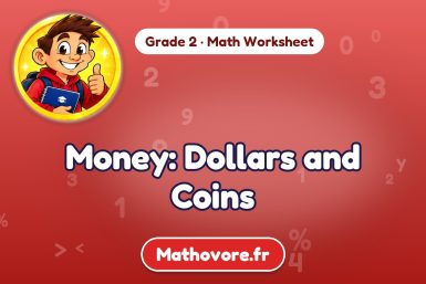 Money: Dollars and Coins – Grade 2 math worksheet