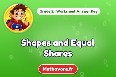 Shapes and Equal Shares – Grade 2 math worksheet answer key