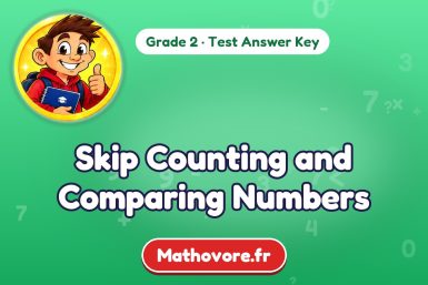 Skip Counting and Comparing Numbers – Grade 2 math test answer key
