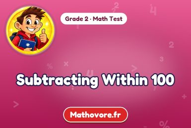 Subtracting Within 100 – Grade 2 math test