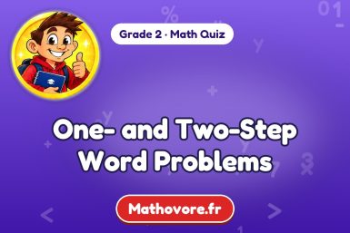 One- and Two-Step Word Problems – Grade 2 math quiz